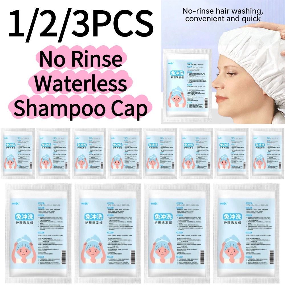 Travel Accessories For Elderly - No Rinse Waterless Shampoo Cap Disposable