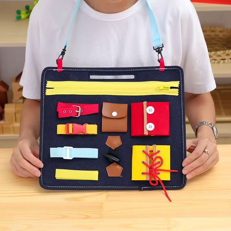 Travel Accessories For Toddlers - Montessori Busy Board for Toddlers Basic