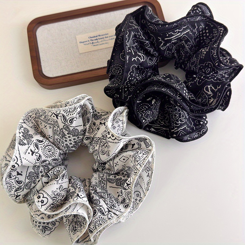 Travel Accessories For Elderly - Elegant Black and White Fabric Hair