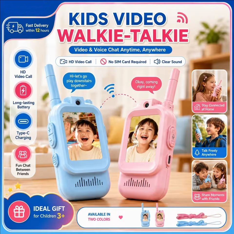 Travel Accessories For Toddlers - Video Walkie Talkies for Kids 2