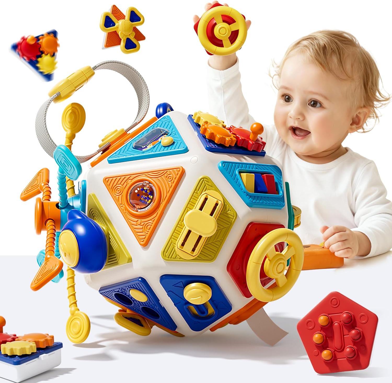 Travel Accessories For Toddlers - Baby Busy Board Activity Cube Toys