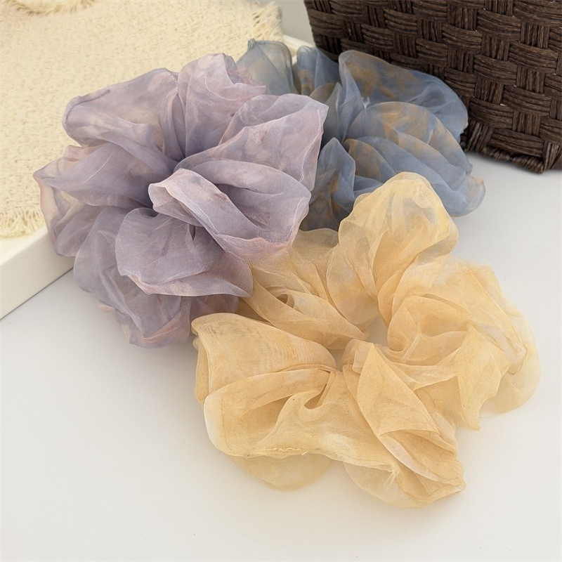 Travel Accessories Must Have - 1Pc Hair Scrunchies Oversized Organza Tie