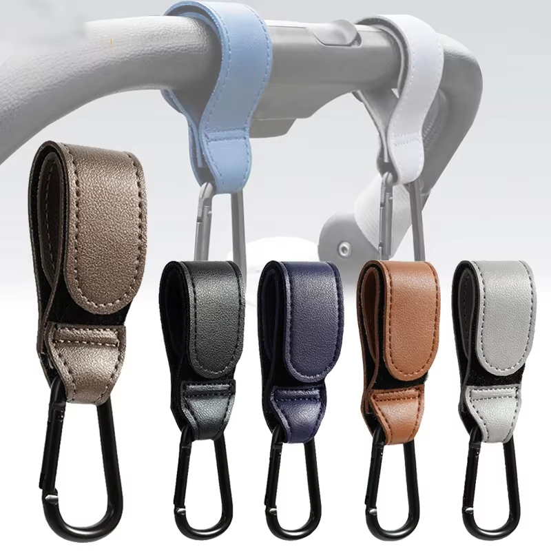 Travel Accessories For 4 Year Old - 2Pcs Leather Cart Hooks Baby Stroller