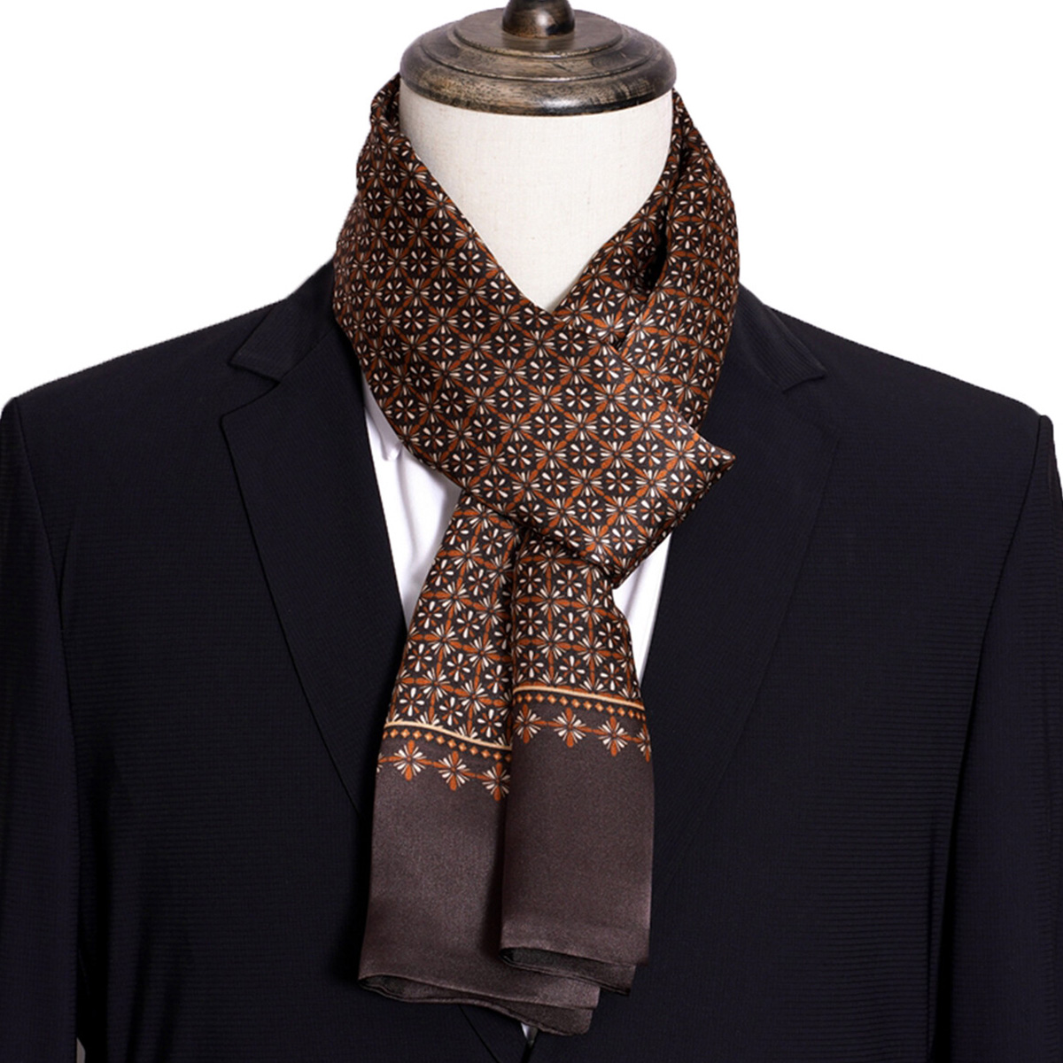 New Men's Stripe Silk Scarf Ho - Travel Accessories Men ulasan dan harga
