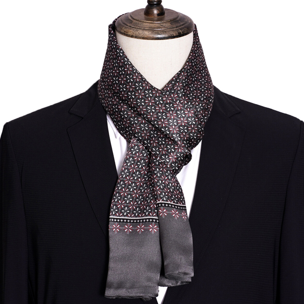 New Men's Stripe Silk Scarf Ho - Travel Accessories Men ulasan dan harga