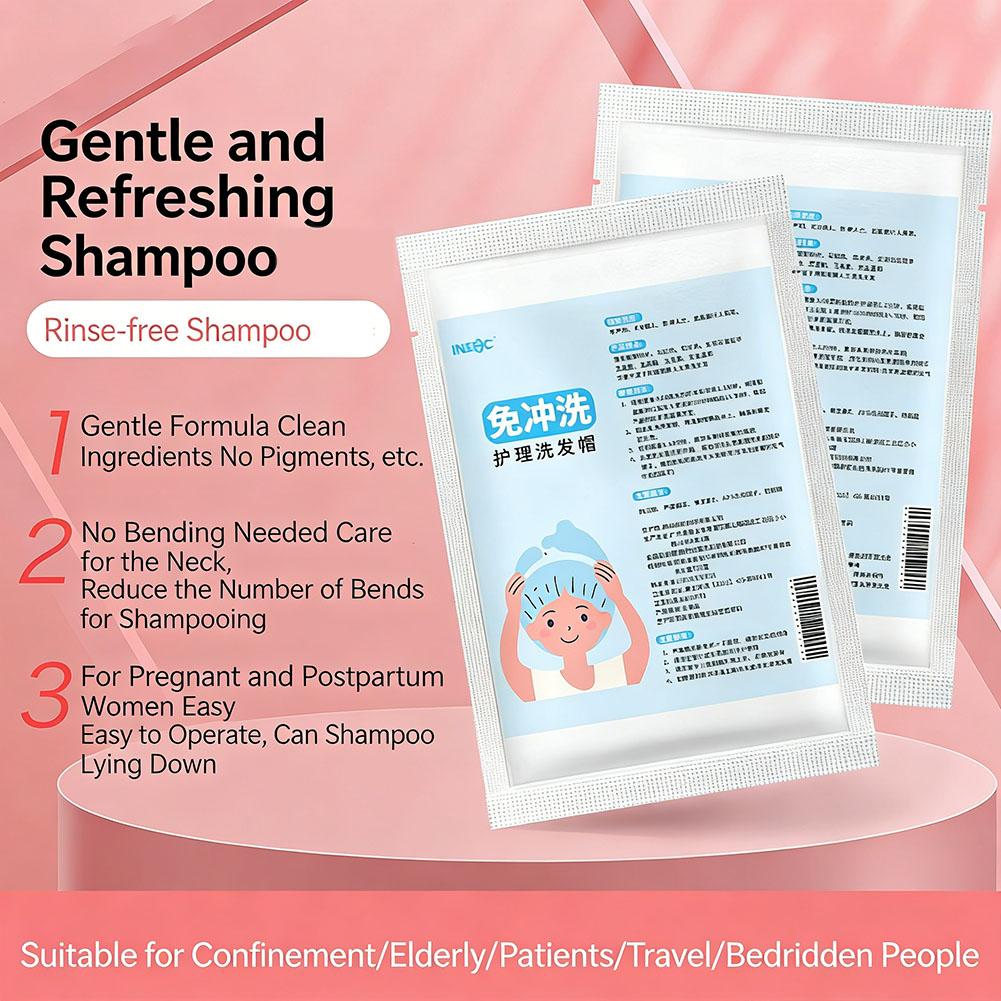 No Rinse Waterless Shampoo Cap - Travel Accessories For Elderly ulasan dan harga