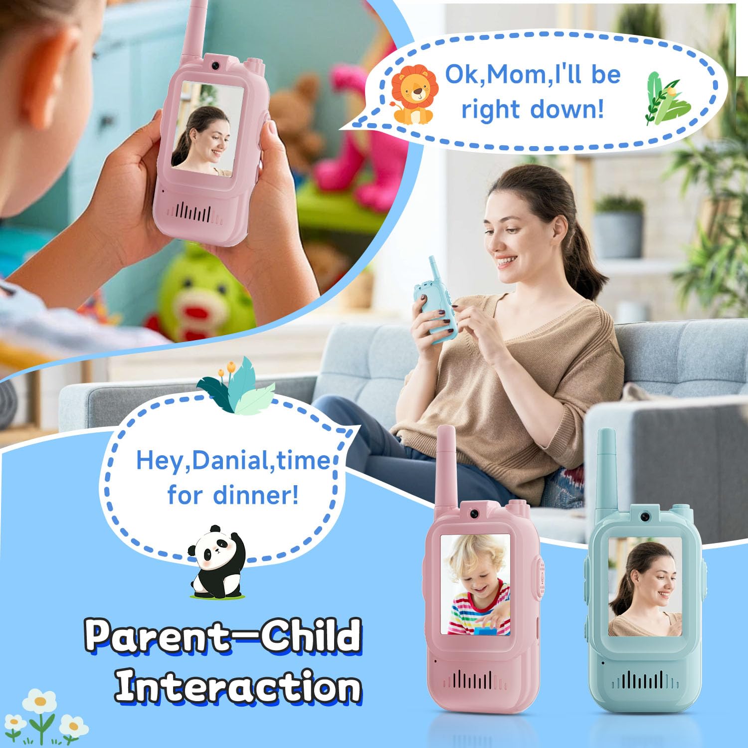2PCS  Video Walkie Talkies for - Travel Accessories For Toddlers ulasan dan harga