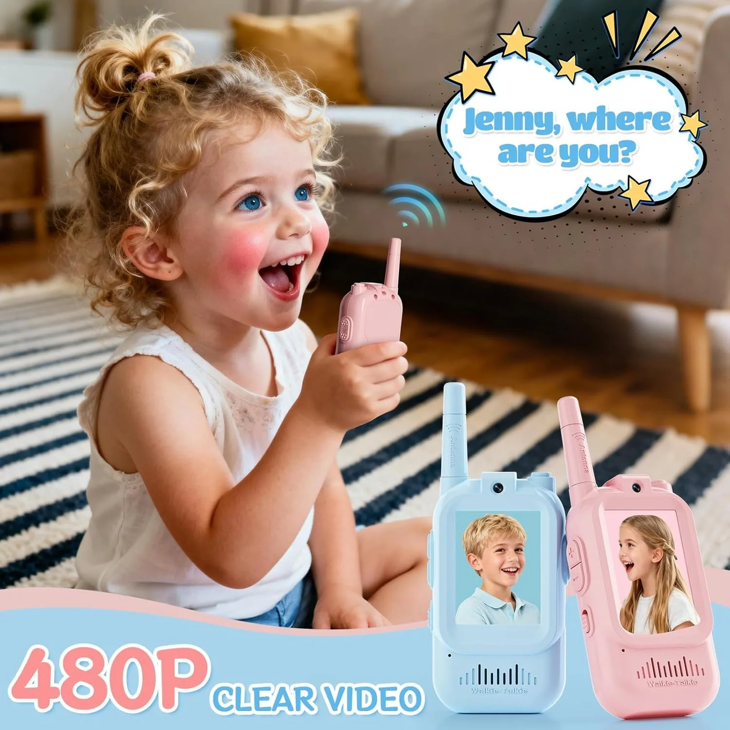 2PCS  Video Walkie Talkies for - Travel Accessories For Toddlers ulasan dan harga