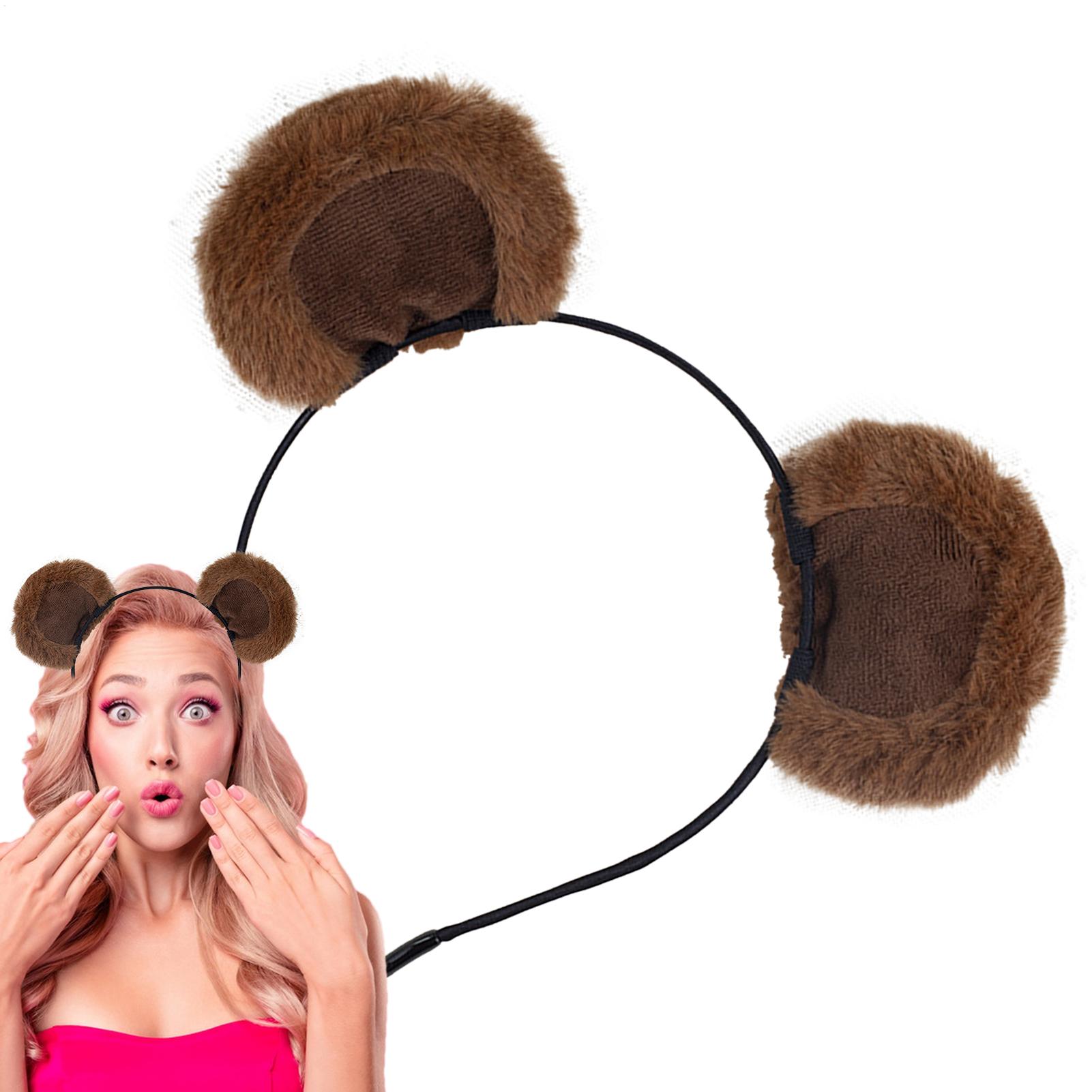Plush Bear Ear Headbands Soft  - Travel Accessories For 4 Year Old ulasan dan harga