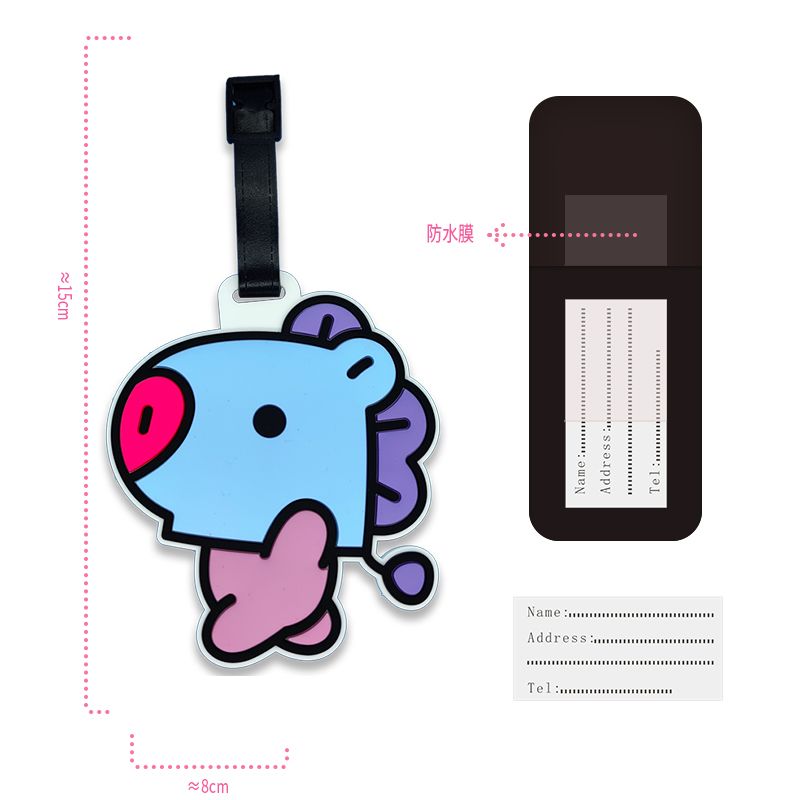 BT21 cartoon cute keychain Kaw - Travel Accessories Store ulasan dan harga