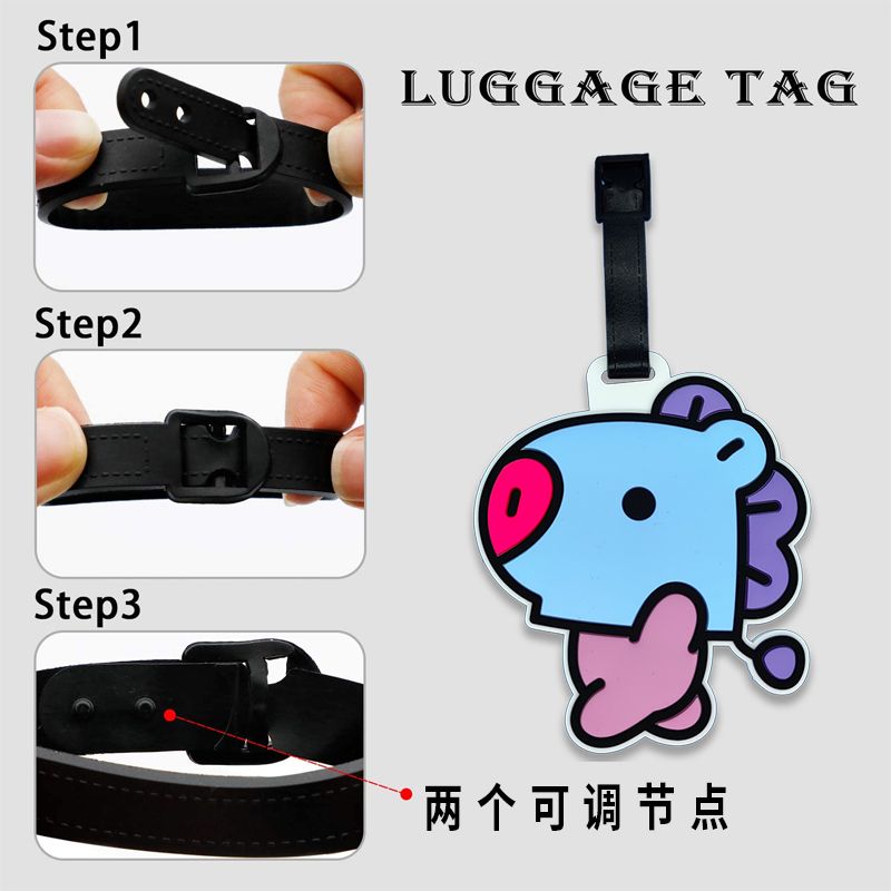 BT21 cartoon cute keychain Kaw - Travel Accessories Store ulasan dan harga