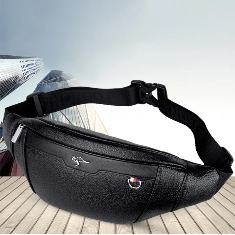 Business Leather Waist Bag Mul - Travel Accessories Men ulasan dan harga