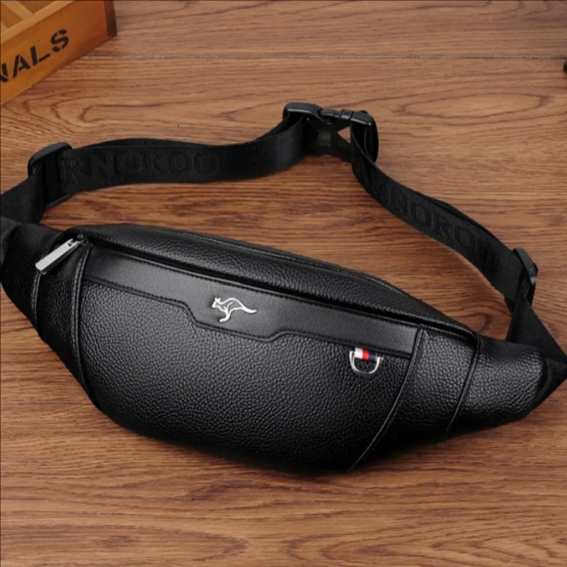 Business Leather Waist Bag Mul - Travel Accessories Men ulasan dan harga