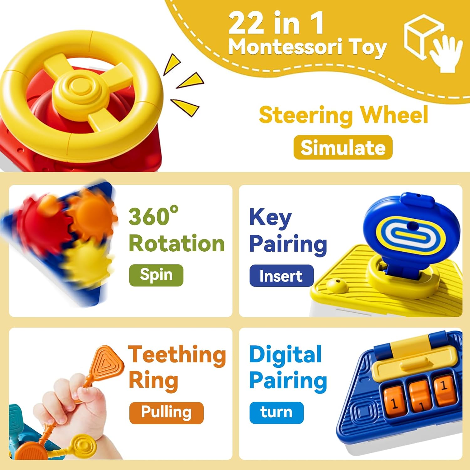Baby Busy Board Activity Cube  - Travel Accessories For Toddlers ulasan dan harga
