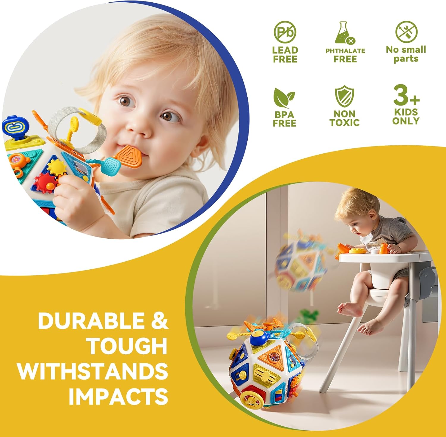 Baby Busy Board Activity Cube  - Travel Accessories For Toddlers ulasan dan harga