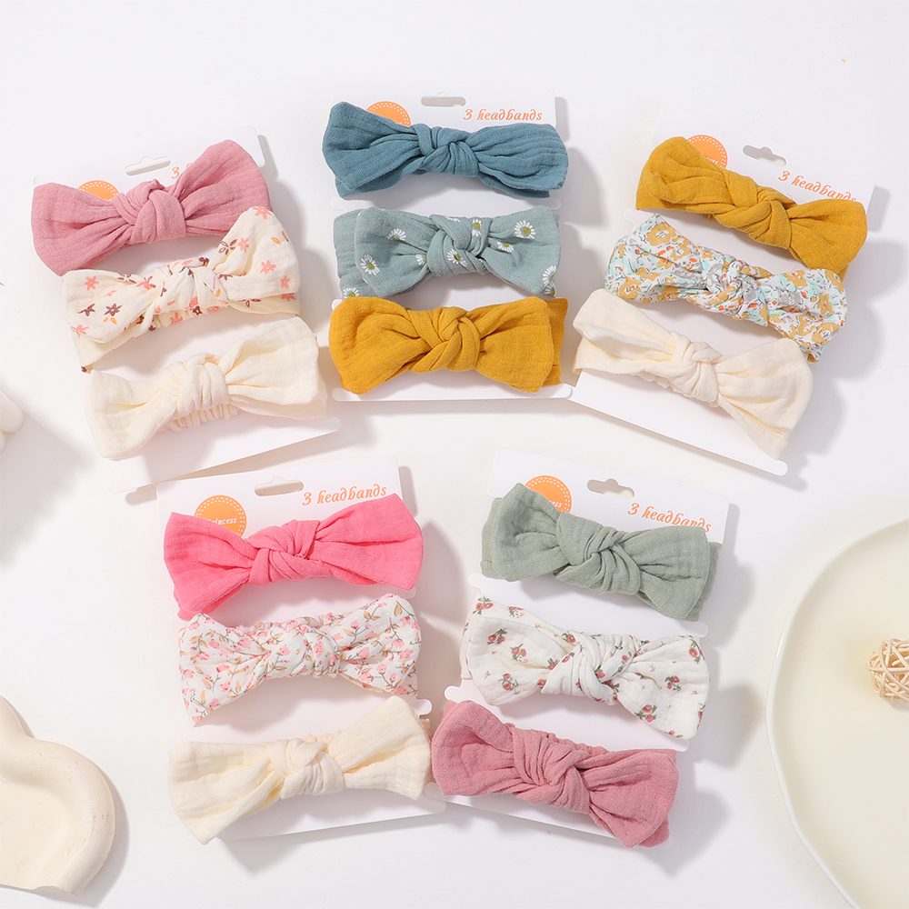 3Pcs/Set Soft Elastic Bows Hea - Travel Accessories For Toddlers ulasan dan harga