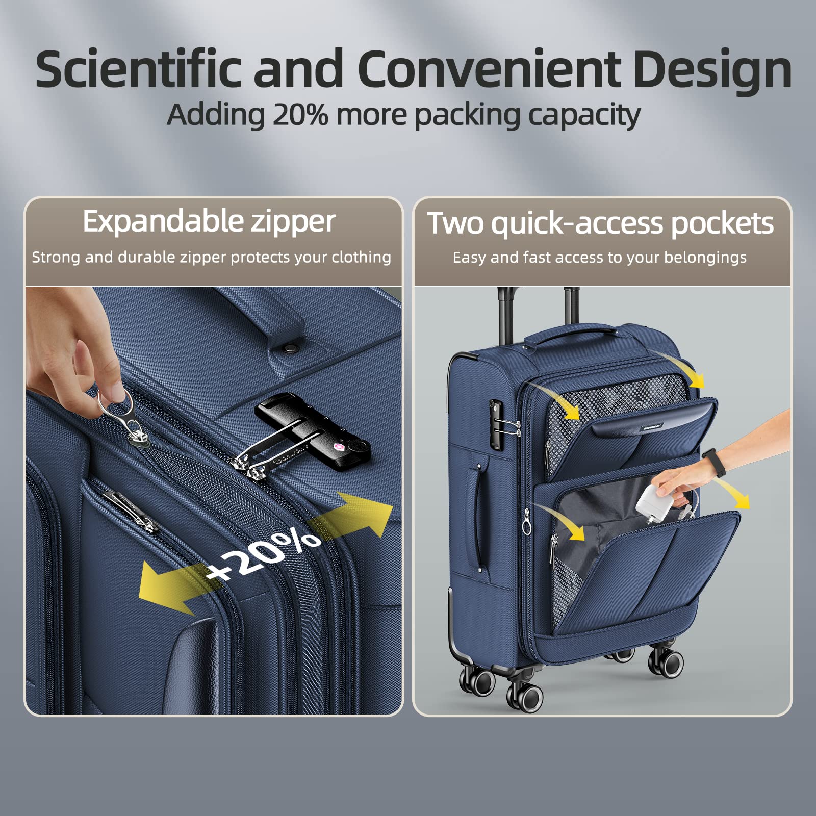 SHOWKOO Luggage Sets 3 Piece S - Luggage Wheel Replacement ulasan dan harga