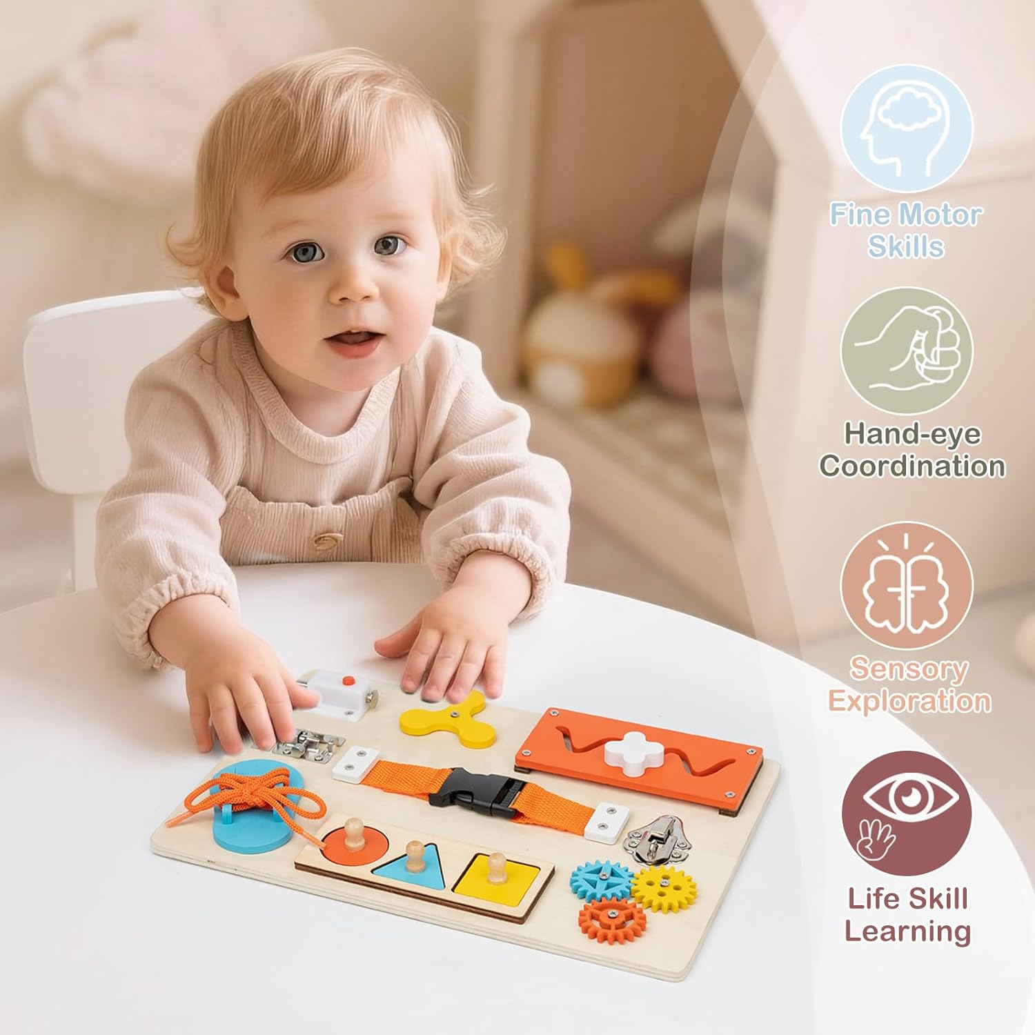 Montessori Busy Board for Todd - Travel Accessories For Toddlers ulasan dan harga