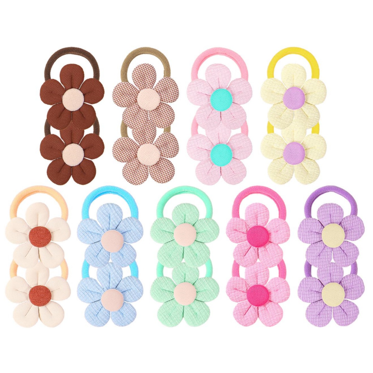 18pcs Sunflower Hair Ties Kids - Travel Accessories Must Have ulasan dan harga