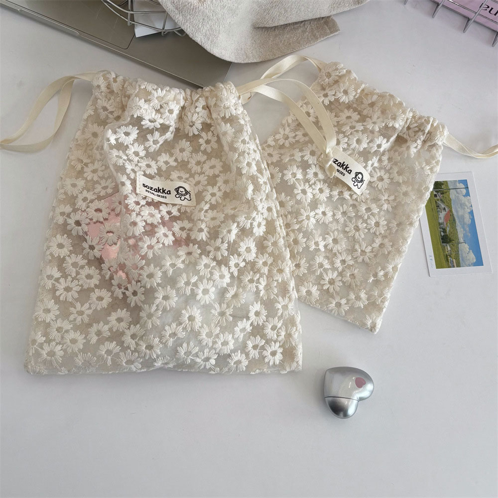 Lace Embroidered Daisy Mesh Dr - Travel Accessories Must Have ulasan dan harga