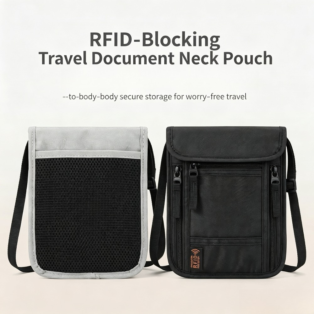 Travel Neck Wallet, RFID Block - Travel Accessories Wallet ulasan dan harga
