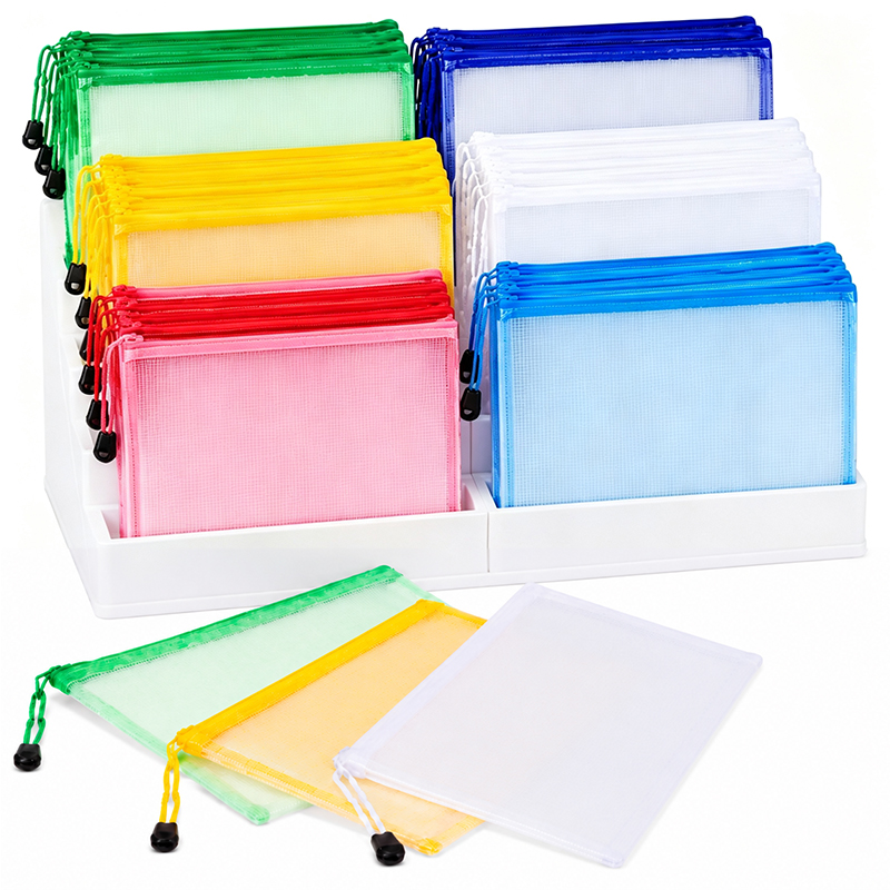 5/20PCS A4/A5 Mesh Zipper Pouc - Travel Accessories Must Have ulasan dan harga