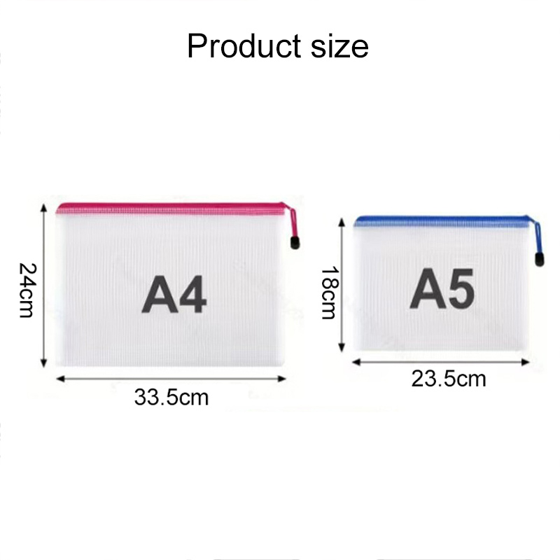 5/20PCS A4/A5 Mesh Zipper Pouc - Travel Accessories Must Have ulasan dan harga