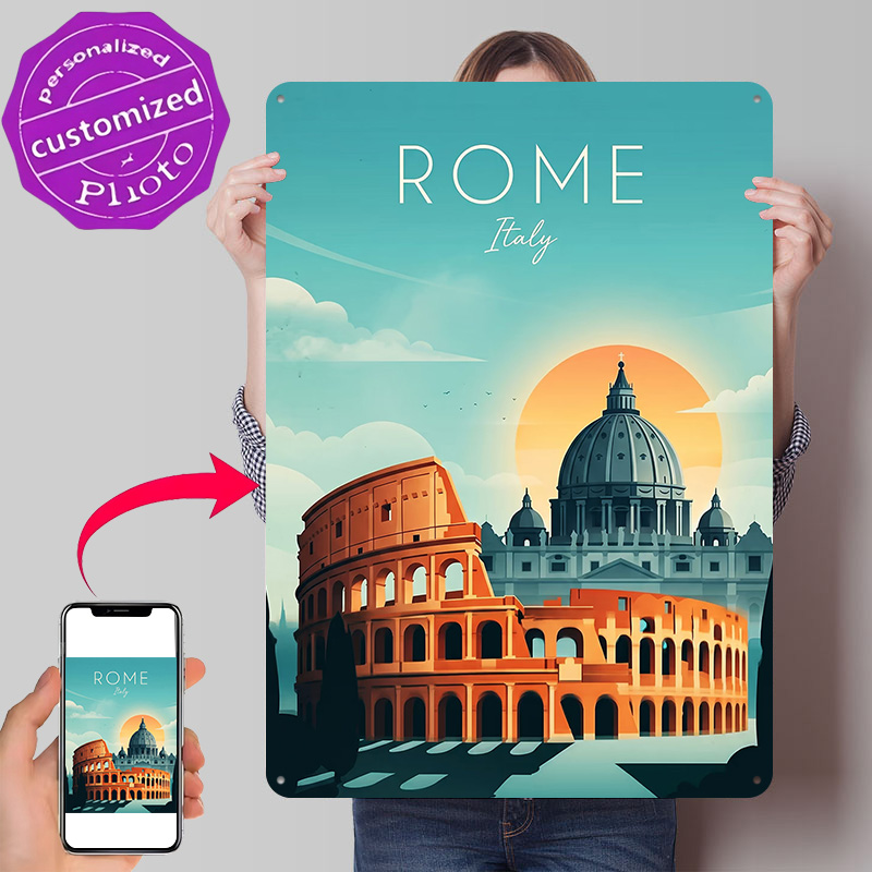 Rome Travel Metal Poster Perfe - Travel Accessories Rome ulasan dan harga