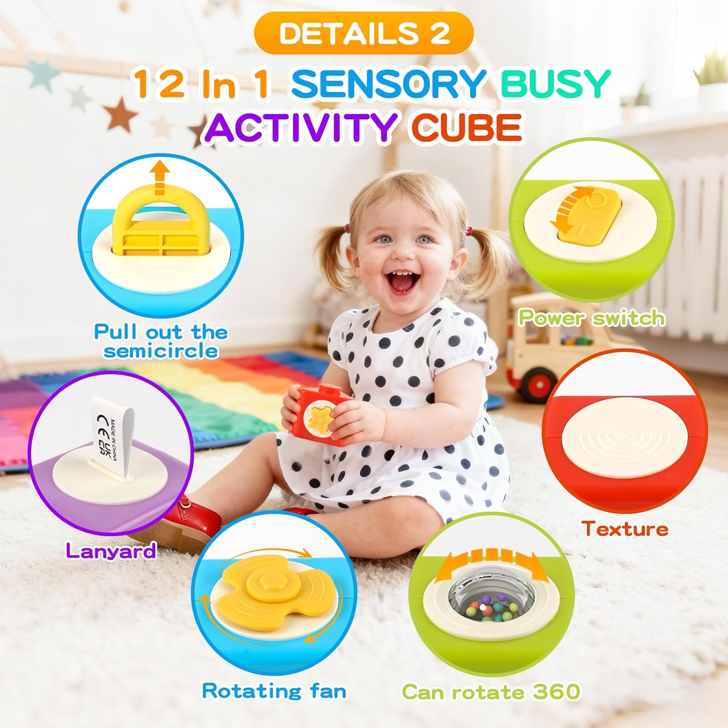 Montessori Activity Cube Busy  - Travel Accessories For Toddlers ulasan dan harga